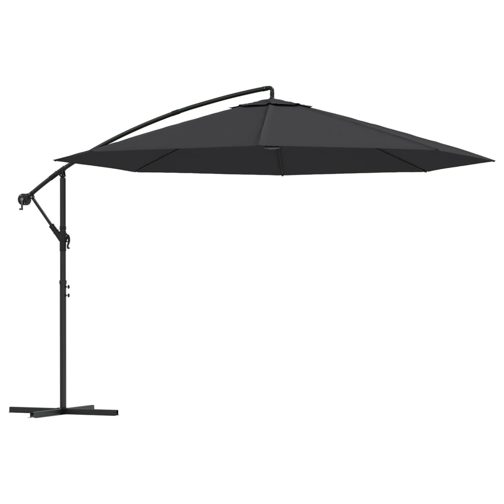 Berkfield Cantilever Umbrella with Aluminium Pole 350 cm Black