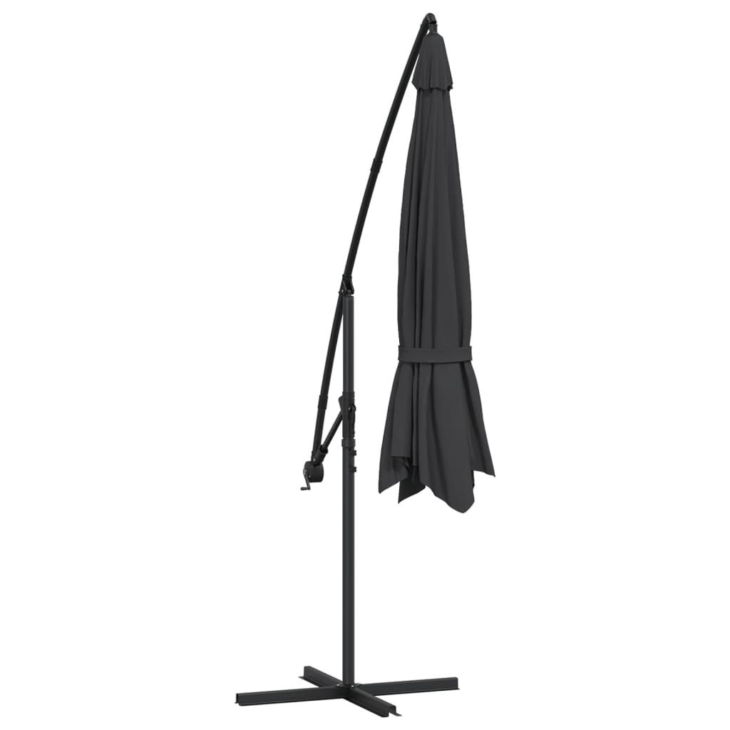 Berkfield Cantilever Umbrella with Aluminium Pole 350 cm Black