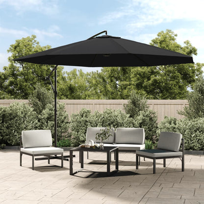 Berkfield Cantilever Umbrella with Aluminium Pole 350 cm Black