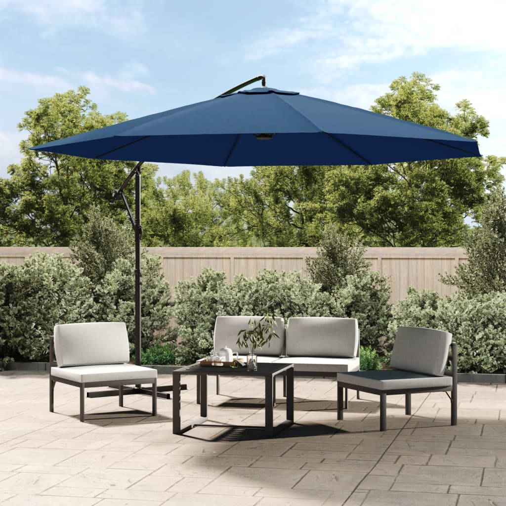 Berkfield Cantilever Umbrella with Aluminium Pole 350 cm Blue