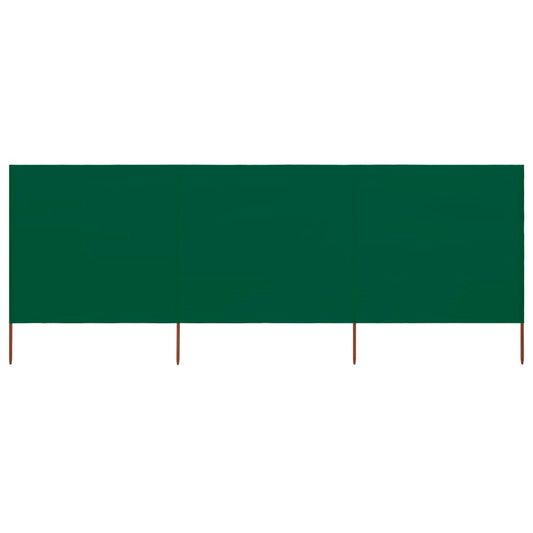 Berkfield 3-panel Wind Screen Fabric 400x160 cm Green