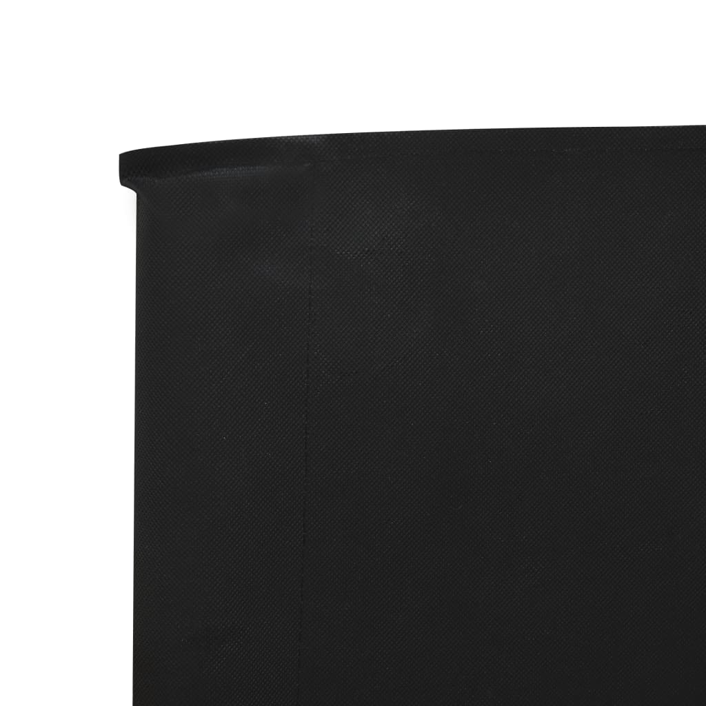 Berkfield 5-panel Wind Screen Fabric 600x120 cm Black