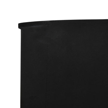 Berkfield 5-panel Wind Screen Fabric 600x120 cm Black