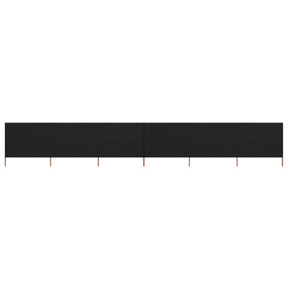 Berkfield 6-panel Wind Screen Fabric 800x80 cm Black