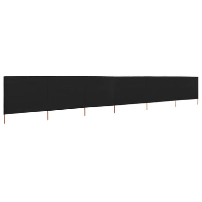 Berkfield 6-panel Wind Screen Fabric 800x80 cm Black