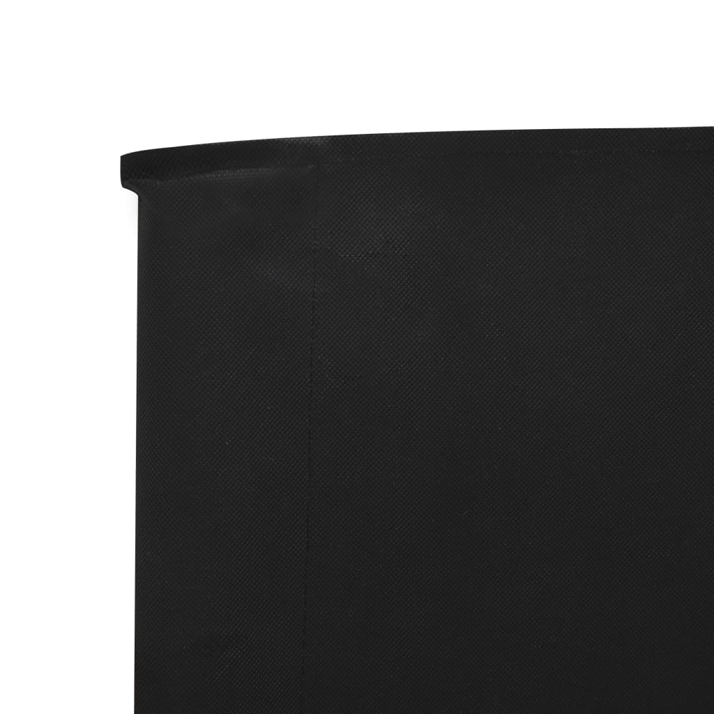 Berkfield 6-panel Wind Screen Fabric 800x80 cm Black