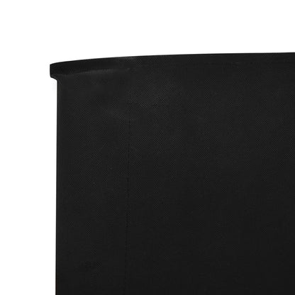Berkfield 6-panel Wind Screen Fabric 800x80 cm Black