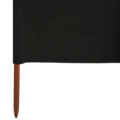 Berkfield 6-panel Wind Screen Fabric 800x80 cm Black