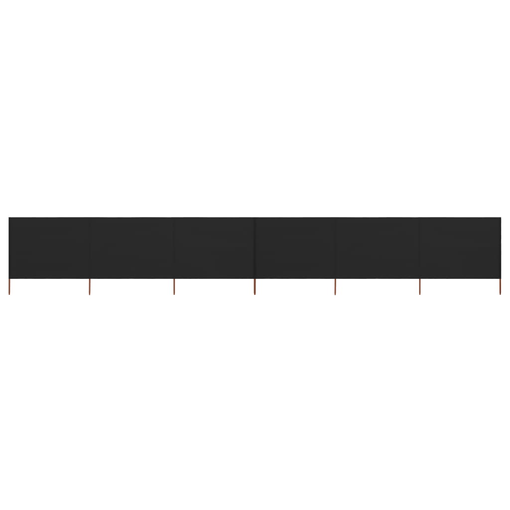 Berkfield 6-panel Wind Screen Fabric 800x120 cm Black