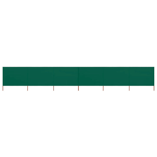 Berkfield 6-panel Wind Screen Fabric 800x160 cm Green
