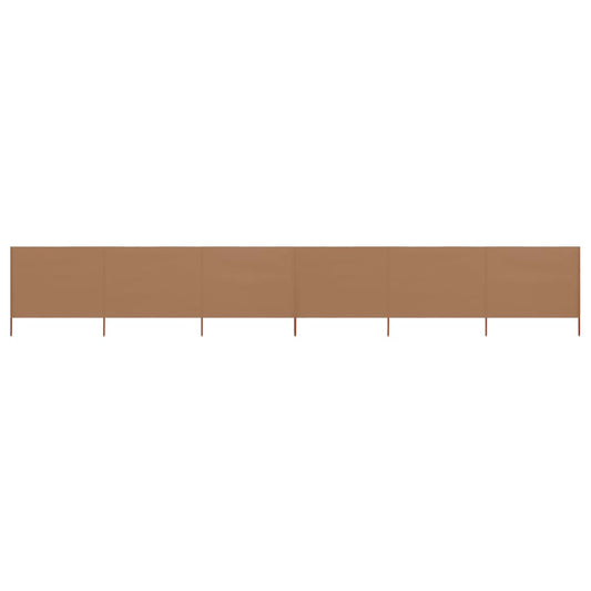 Berkfield 6-panel Wind Screen Fabric 800x160 cm Taupe