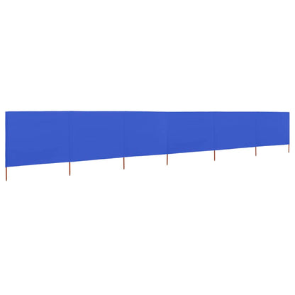 Berkfield 6-panel Wind Screen Fabric 800x160 cm Azure Blue