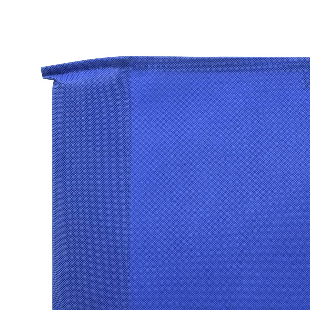 Berkfield 6-panel Wind Screen Fabric 800x160 cm Azure Blue