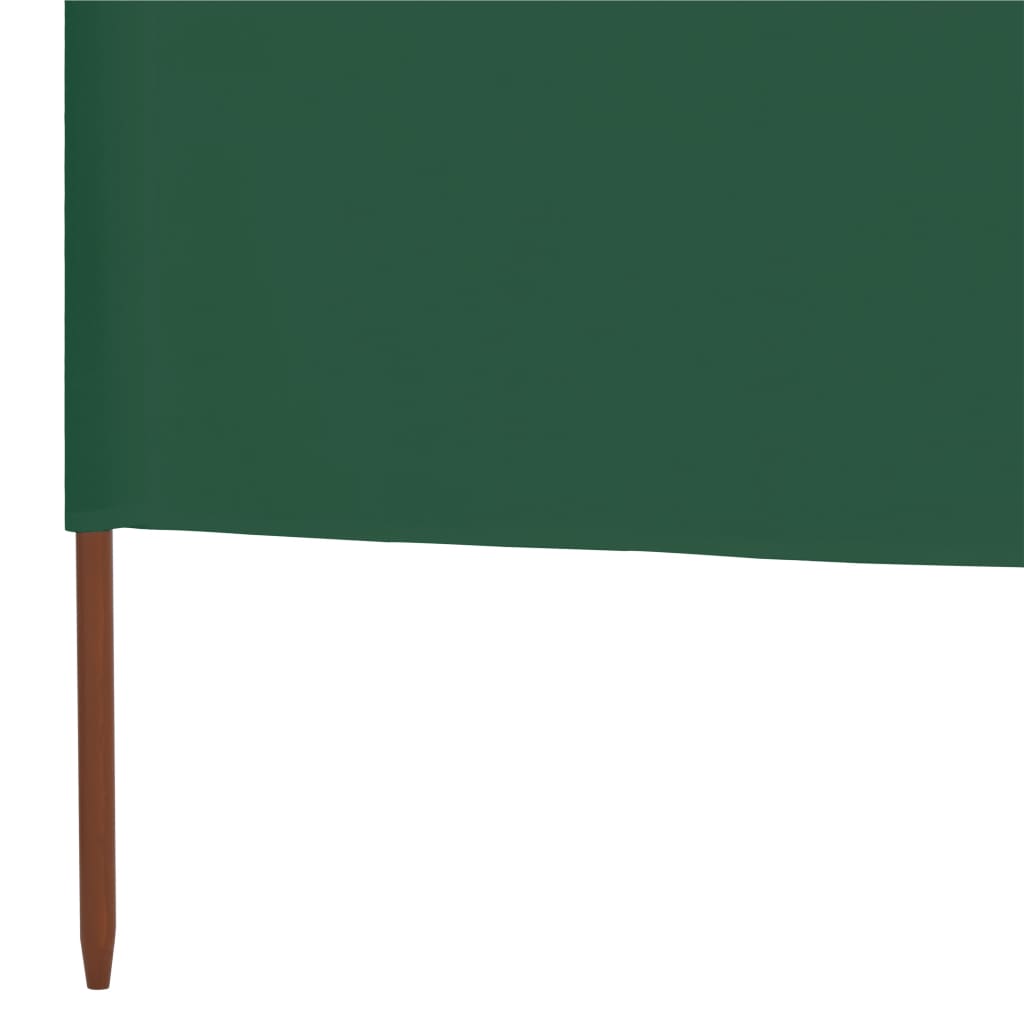 Berkfield 9-panel Wind Screen Fabric 1200x80 cm Green