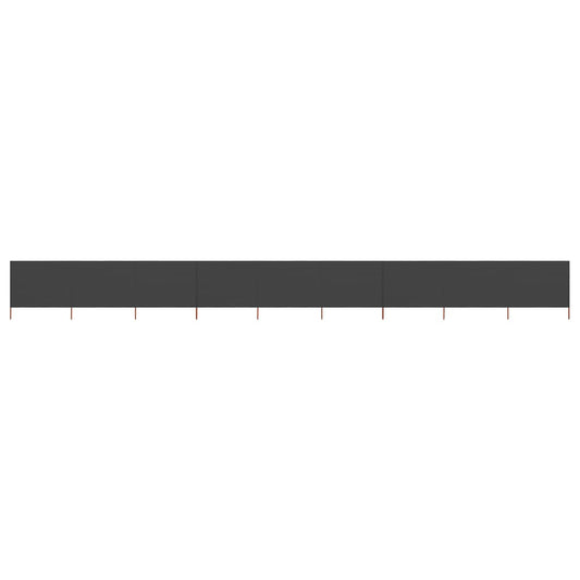 Berkfield 9-panel Wind Screen Fabric 1200x80 cm Anthracite