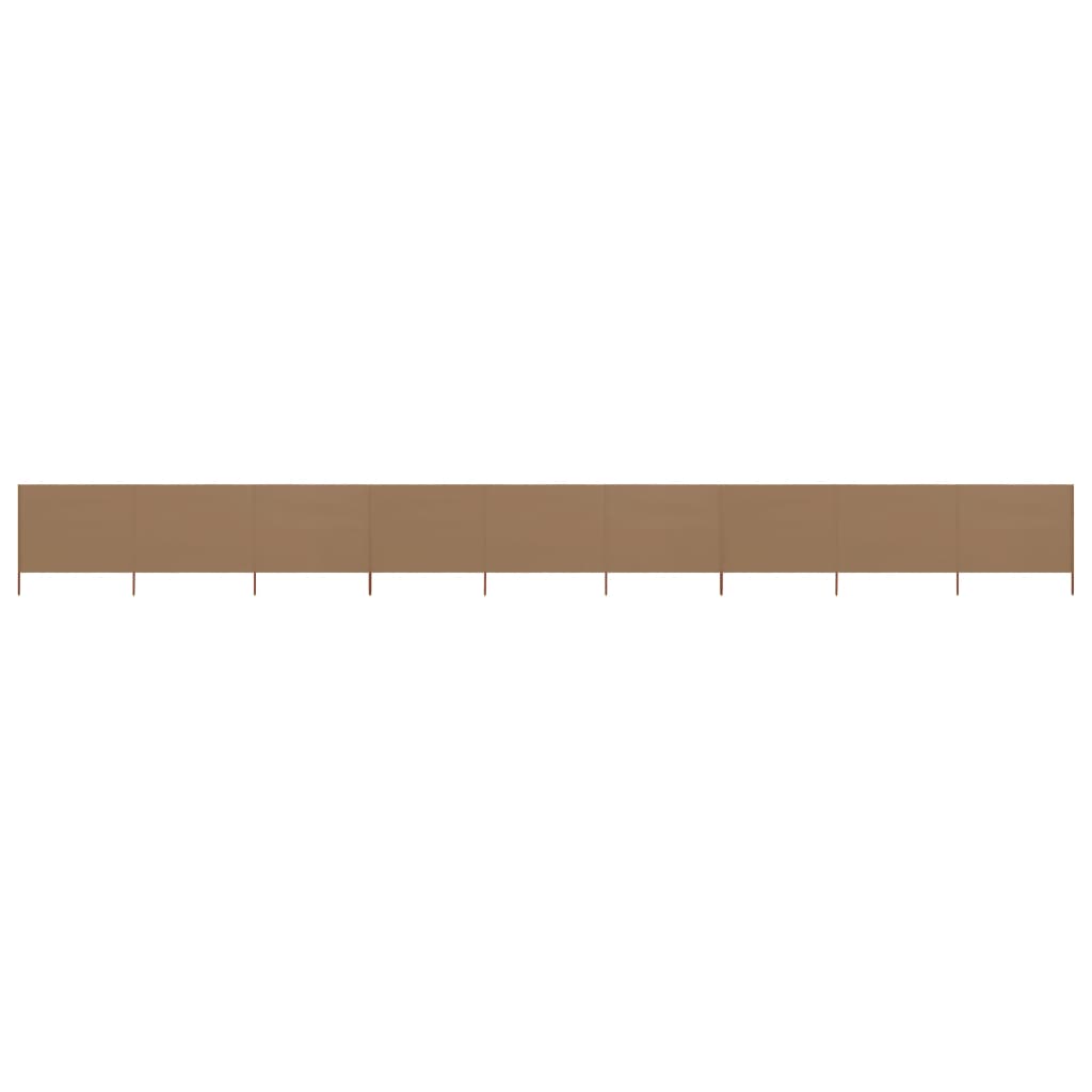 Berkfield 9-panel Wind Screen Fabric 1200x80 cm Taupe