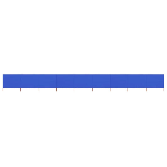 Berkfield 9-panel Wind Screen Fabric 1200x80 cm Azure Blue