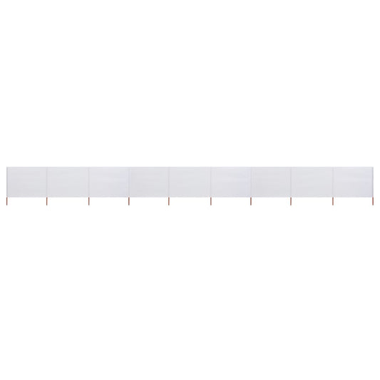 Berkfield 9-panel Wind Screen Fabric 1200x120 cm Sand White