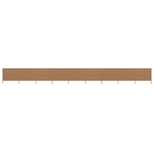 Berkfield 9-panel Wind Screen Fabric 1200x120 cm Taupe