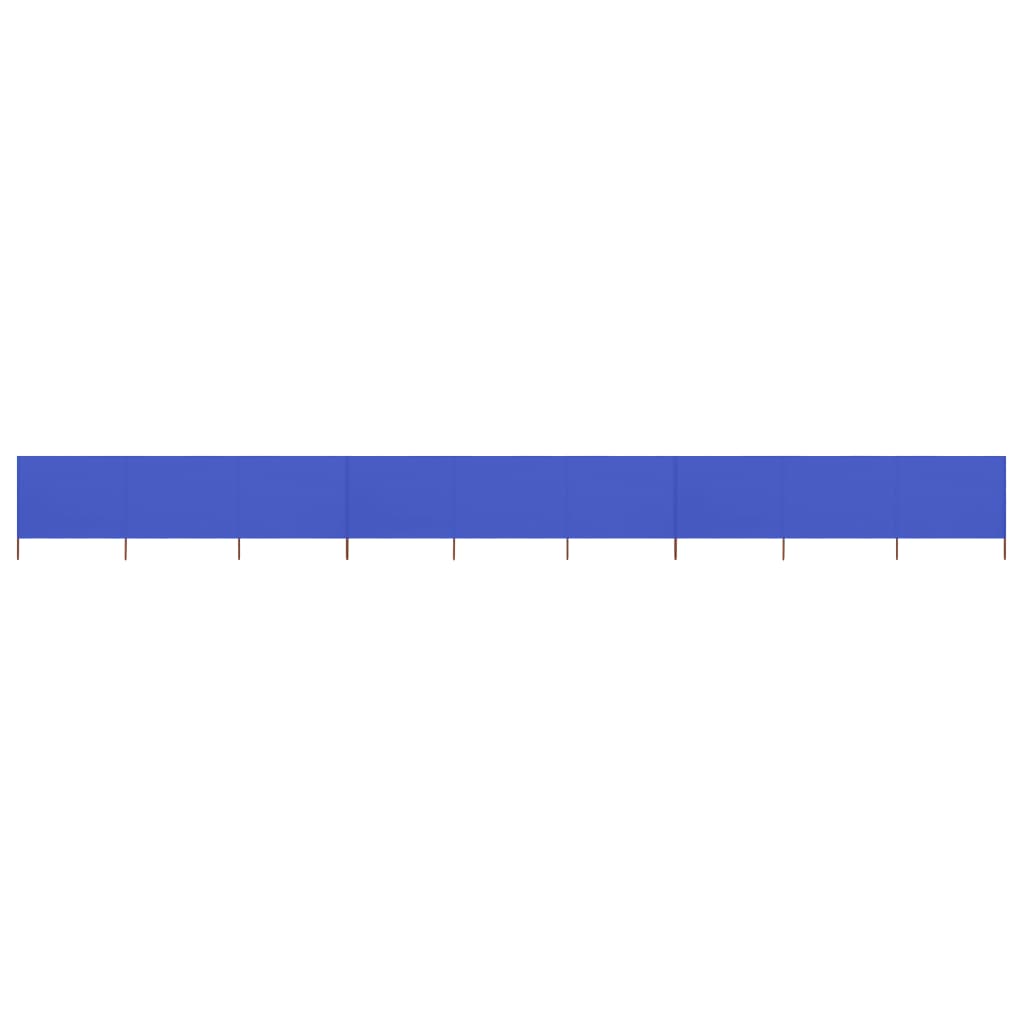 Berkfield 9-panel Wind Screen Fabric 1200x120 cm Azure Blue