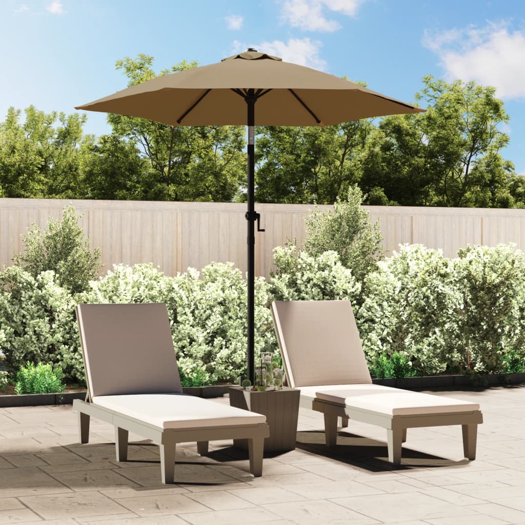 Berkfield Parasol Taupe 200x224 cm Aluminium