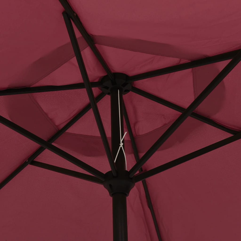 Berkfield Parasol Burgundy 200x224 cm Aluminium
