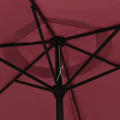 Berkfield Parasol Burgundy 200x224 cm Aluminium