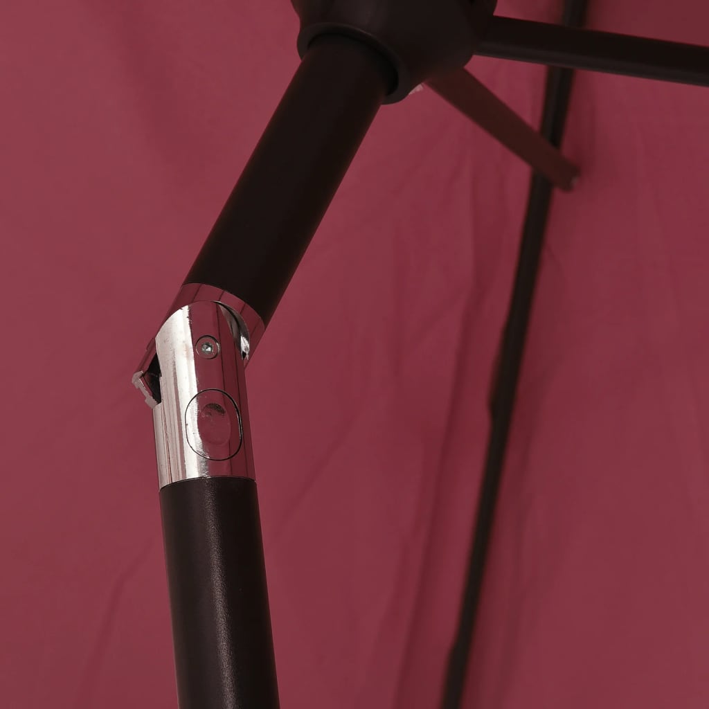 Berkfield Parasol Burgundy 200x224 cm Aluminium