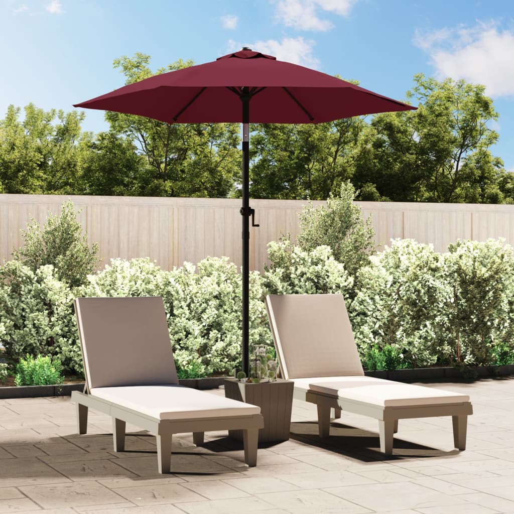 Berkfield Parasol Burgundy 200x224 cm Aluminium
