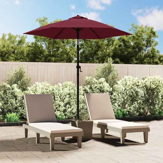 Berkfield Parasol Burgundy 200x224 cm Aluminium