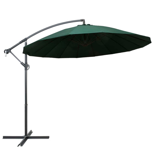 Berkfield Hanging Parasol Green 3 m Aluminium Pole