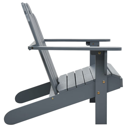 Berkfield Double Adirondack Chair Wood Grey