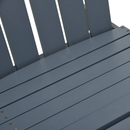 Berkfield Double Adirondack Chair Wood Grey