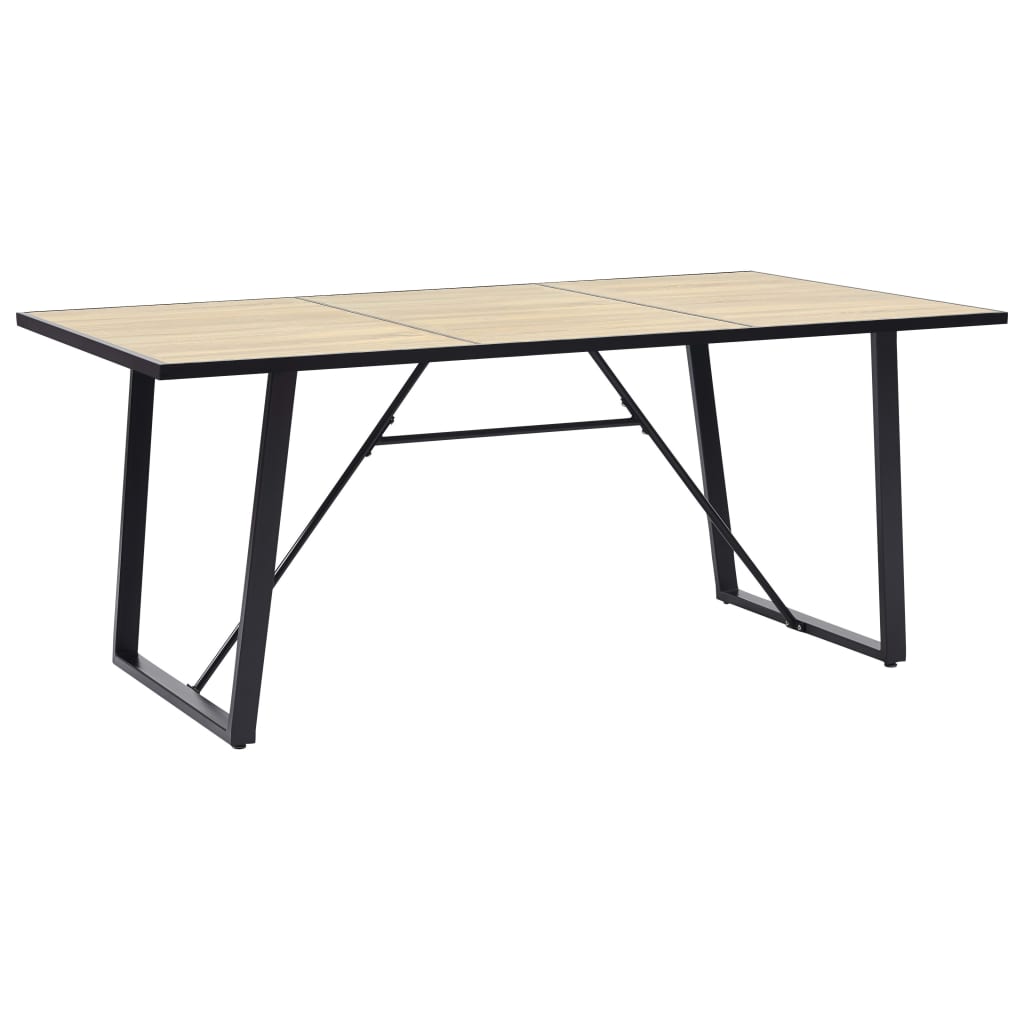 Berkfield Dining Table Oak 200x100x75 cm MDF