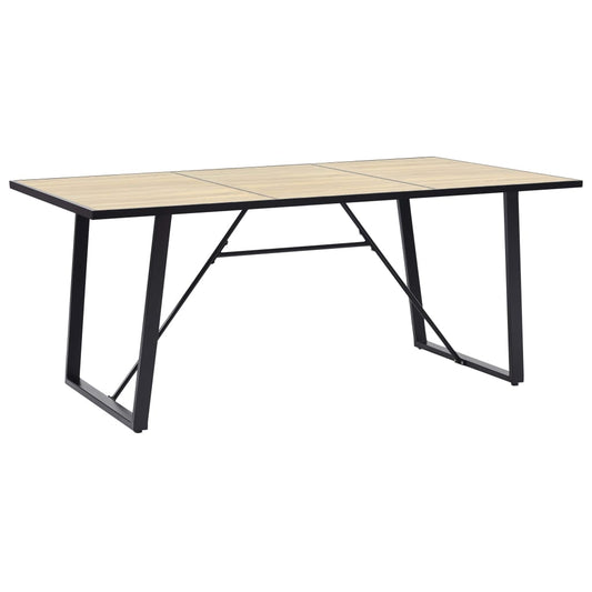 Berkfield Dining Table Oak 200x100x75 cm MDF