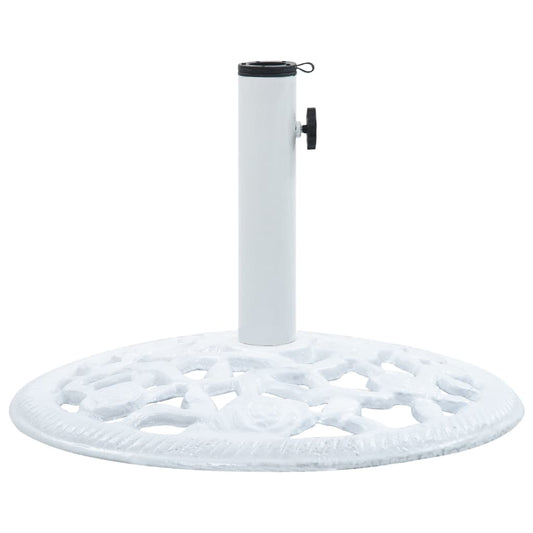 Berkfield Umbrella Base White 12 kg 48 cm Cast Iron