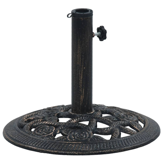 Berkfield Umbrella Base Black and Bronze 9 kg 40 cm Cast Iron