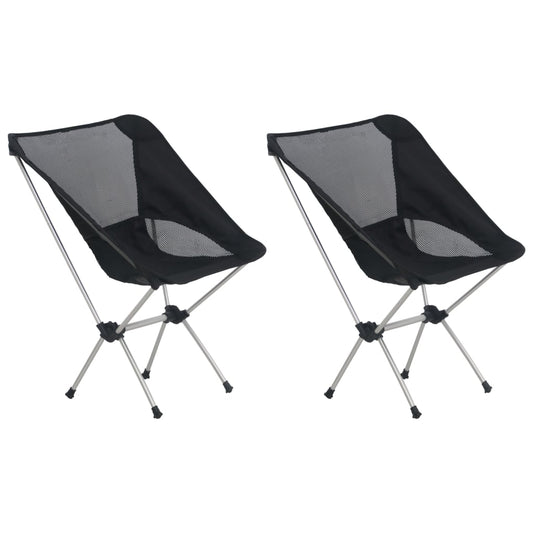 Berkfield 2x Folding Camping Chairs with Carry Bag 54x50x65 cm Aluminium