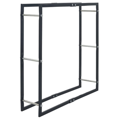 Berkfield Firewood Rack Black 100x25x100 cm Steel