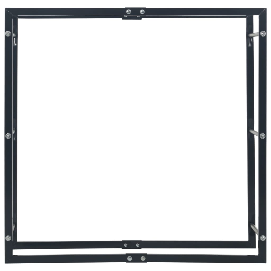 Berkfield Firewood Rack Black 100x25x100 cm Steel
