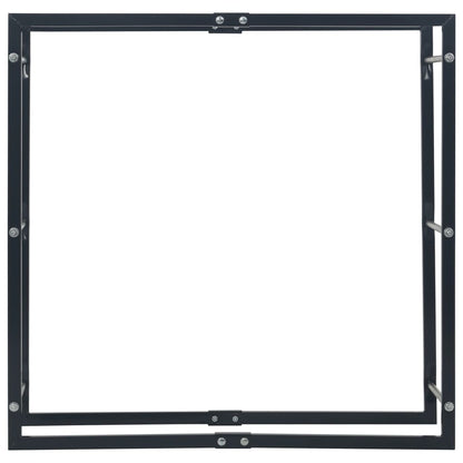 Berkfield Firewood Rack Black 100x25x100 cm Steel
