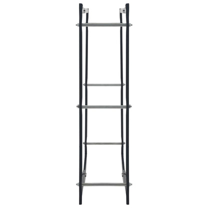 Berkfield Firewood Rack Black 100x25x100 cm Steel