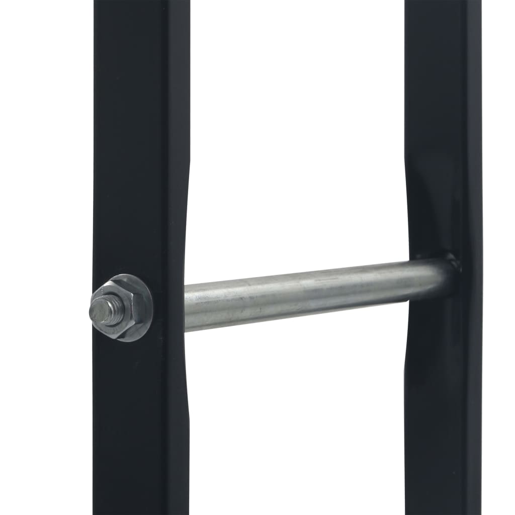 Berkfield Firewood Rack Black 100x25x100 cm Steel