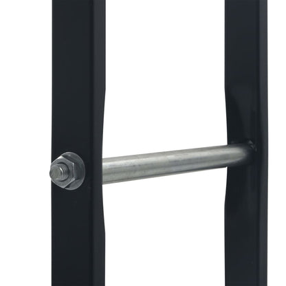 Berkfield Firewood Rack Black 100x25x100 cm Steel