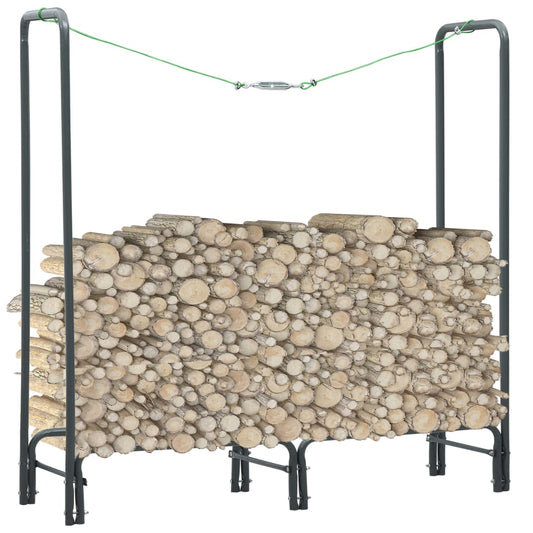 Berkfield Firewood Rack Anthracite 120x35x120 cm Steel