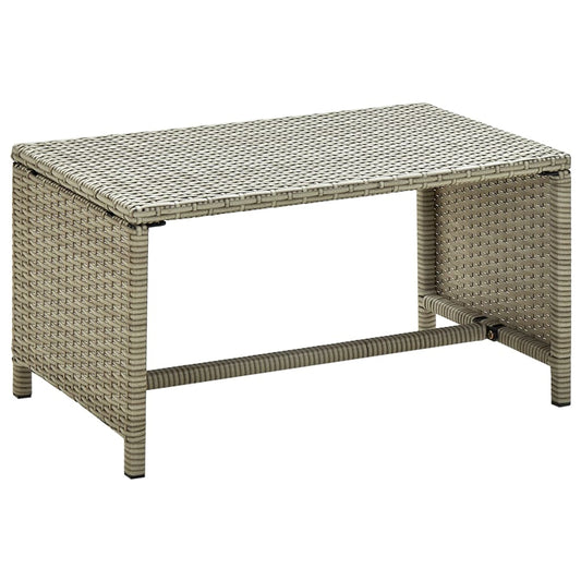 Berkfield Coffee Table Beige 70x40x38 cm Poly Rattan