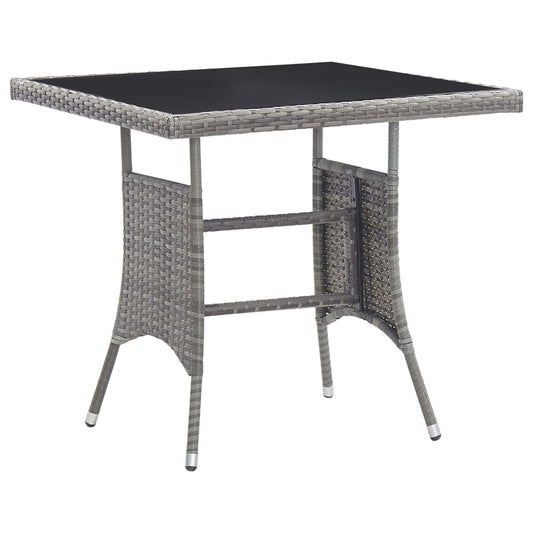 Berkfield Garden Table Anthracite 80x80x74 cm Poly Rattan