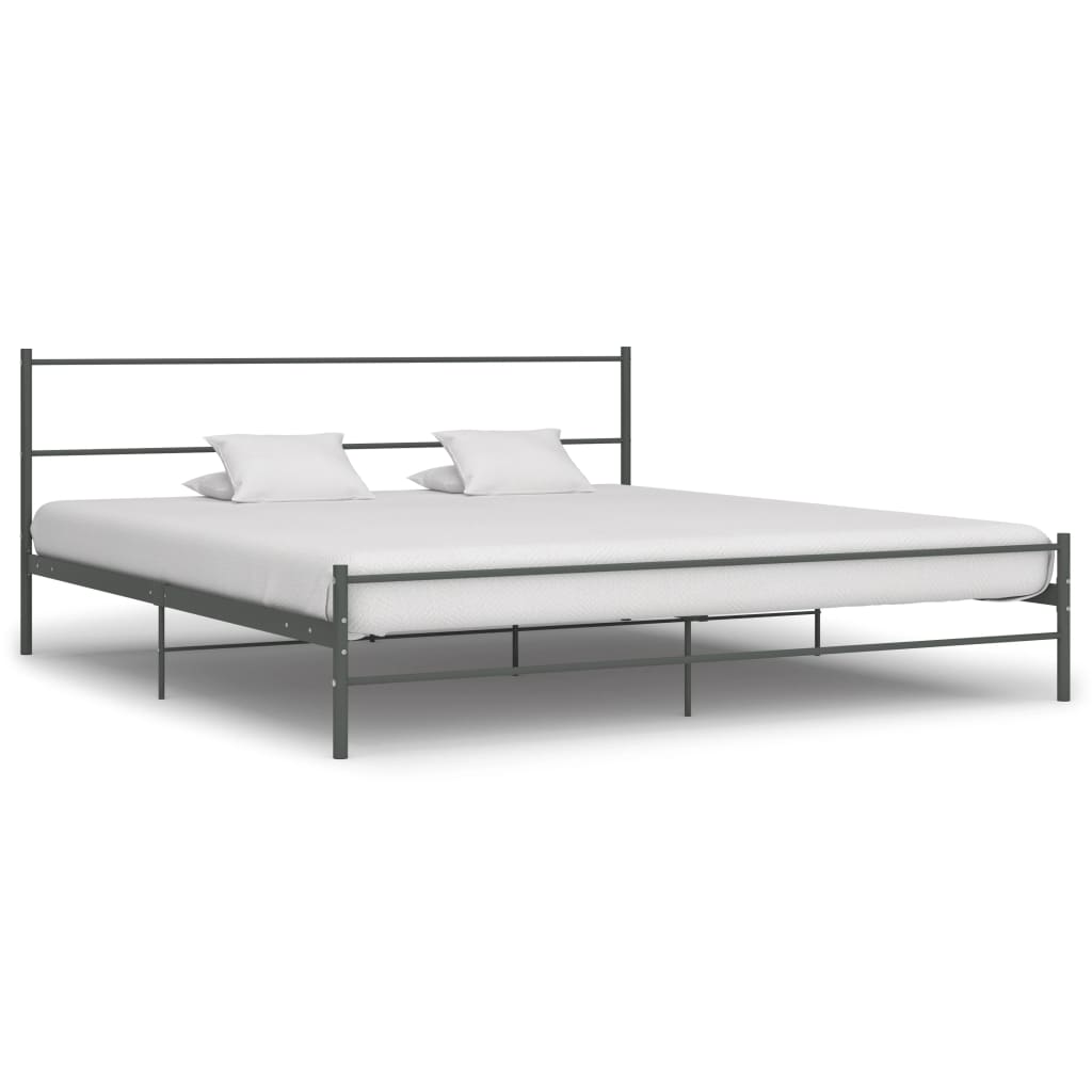Berkfield Bed Frame Grey Metal 200x200 cm