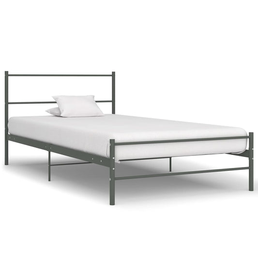 Berkfield Bed Frame Grey Metal 90x200 cm