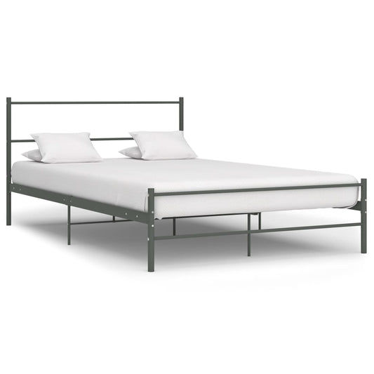 Berkfield Bed Frame Grey Metal 160x200 cm